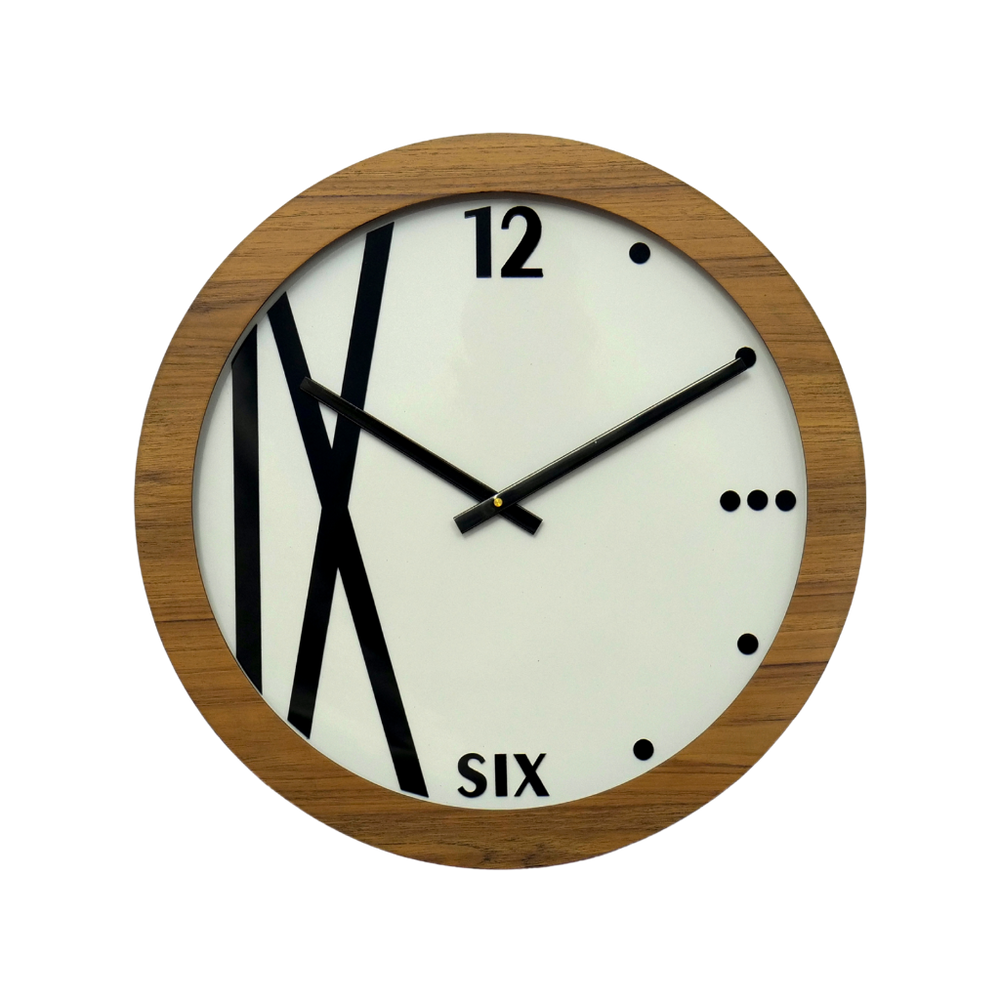 Artypillar Wooden Modern Designer Round Wall Clock - 16 Inch