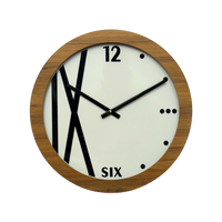 Artypillar Wooden Modern Designer Round Wall Clock - 16 Inch