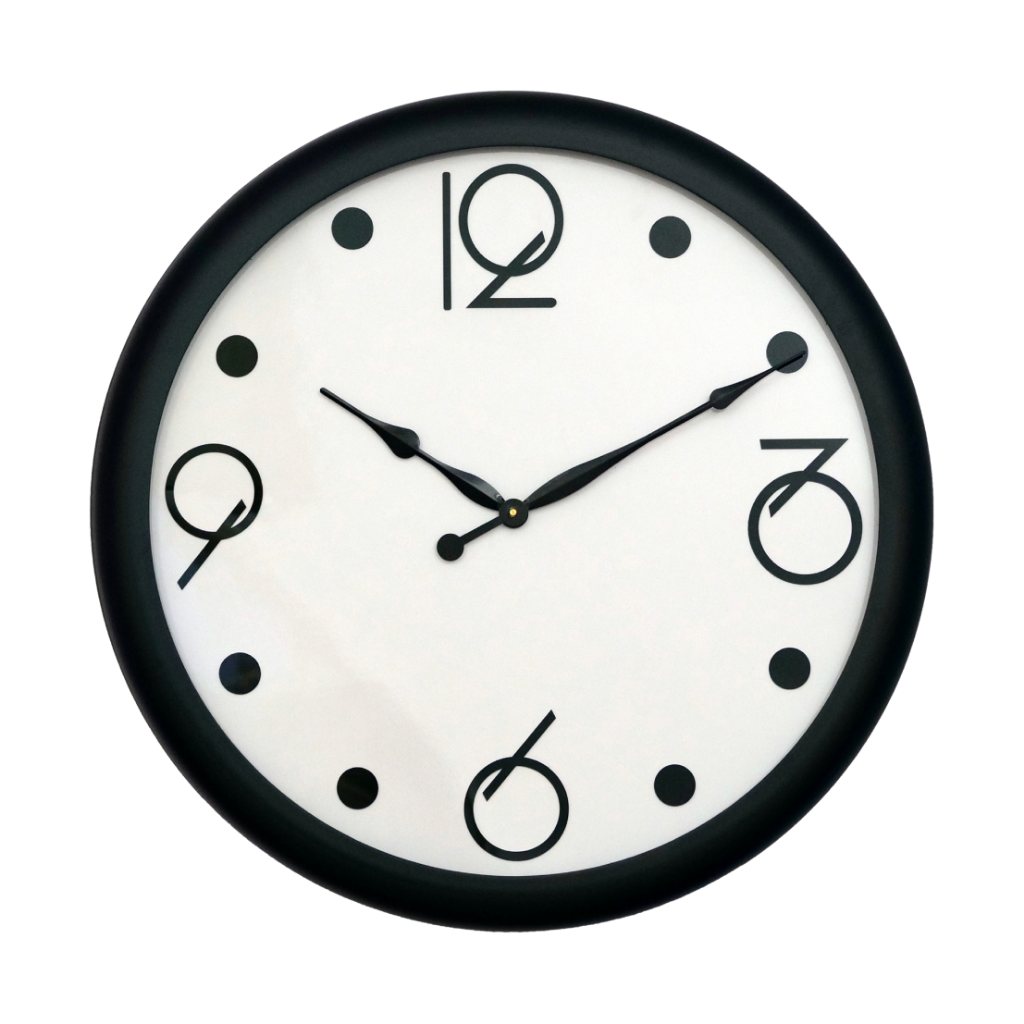 Artypillar Modern Minimalist Designer Round Wall Clock - 24 Inch