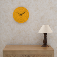 Artypillar Round Minimalist Wall Clock Concentric Design - 12-Inch