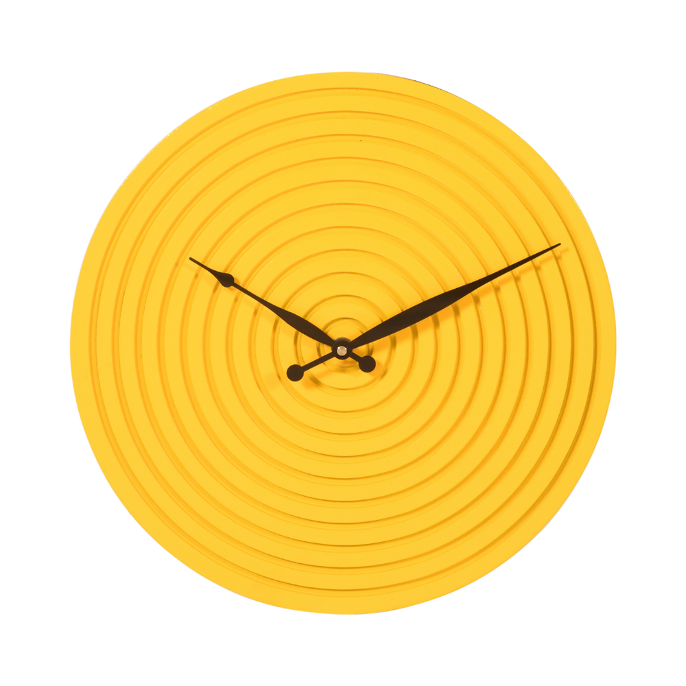Artypillar Round Minimalist Wall Clock Concentric Design - 12-Inch