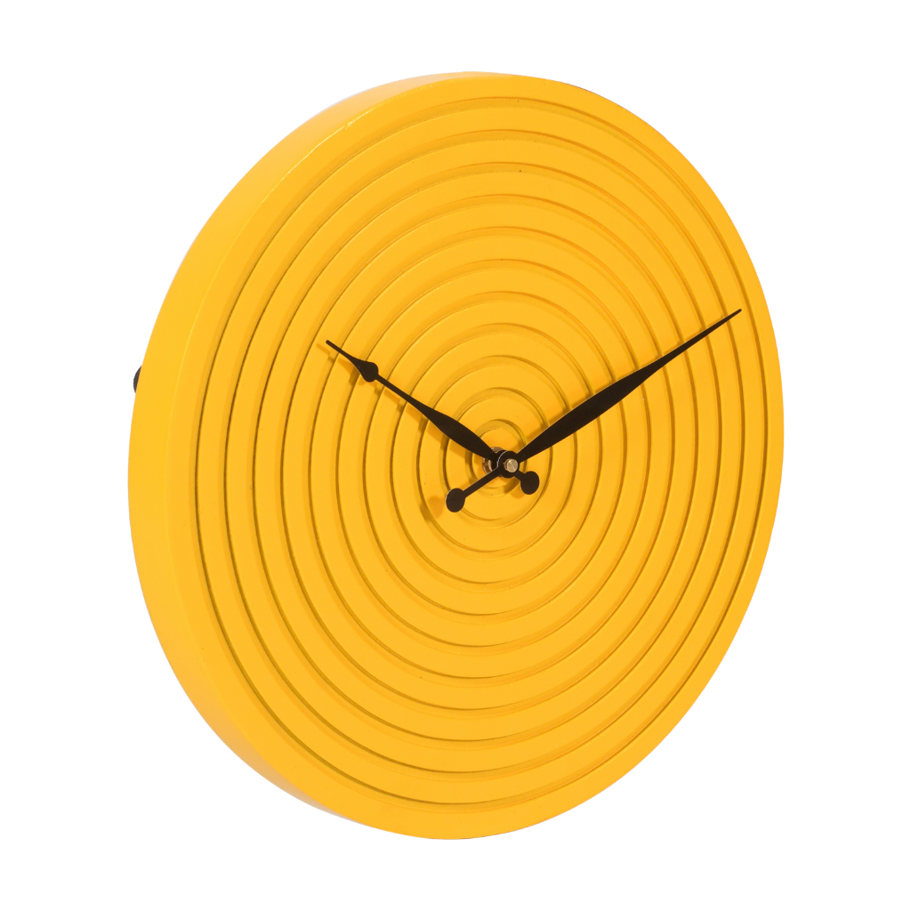 Artypillar Round Minimalist Wall Clock Concentric Design - 12-Inch
