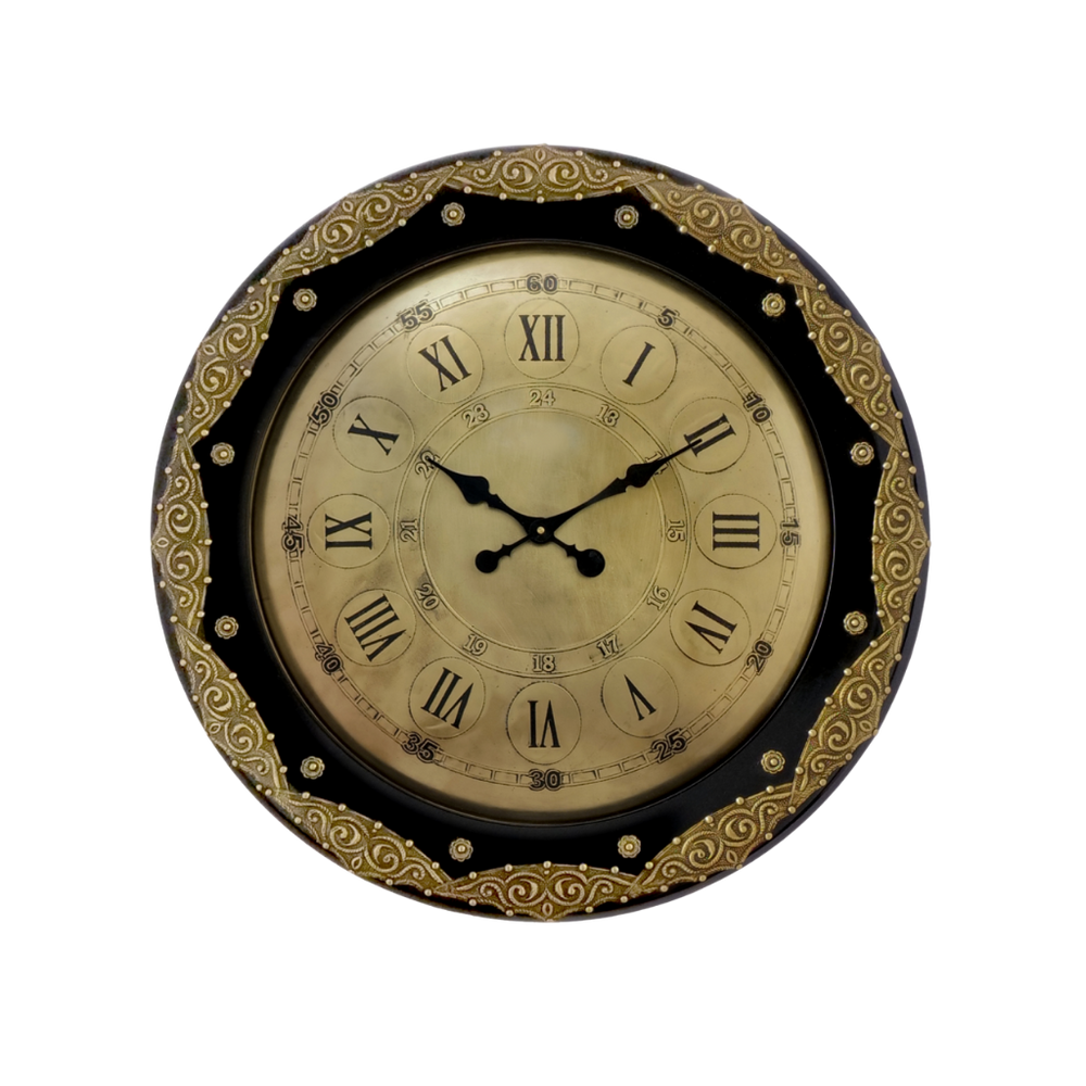 Artypillar 12-Inch Antique Metal Emboss Wall Clock