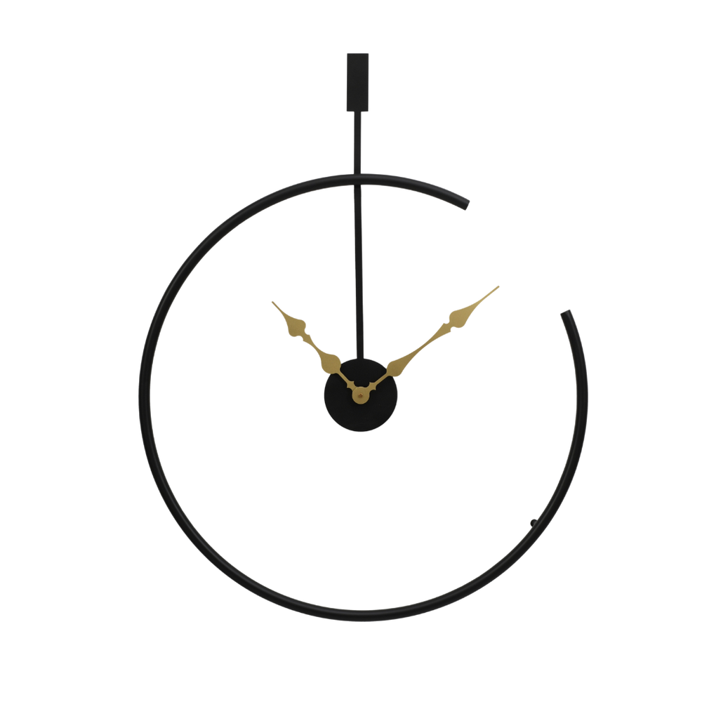 Artypillar Round Minimal Iron Wall Clock - 24-Inch