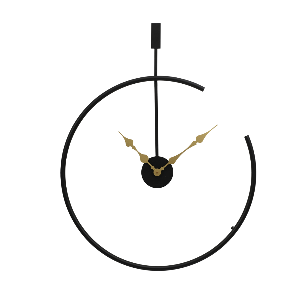 Artypillar Round Minimal Iron Wall Clock - 24-Inch