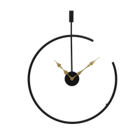 Artypillar Round Minimal Iron Wall Clock - 24-Inch