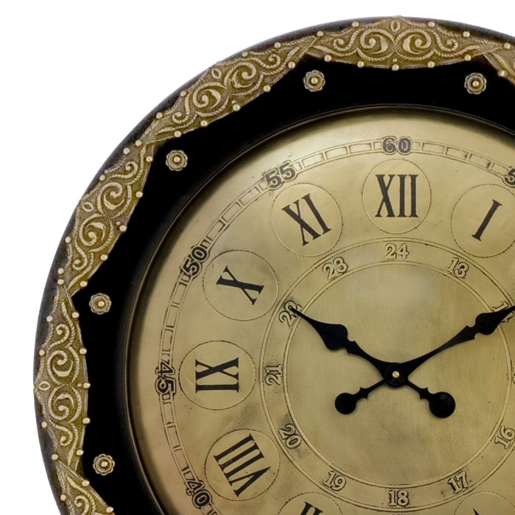 Artypillar 12-Inch Antique Metal Emboss Wall Clock
