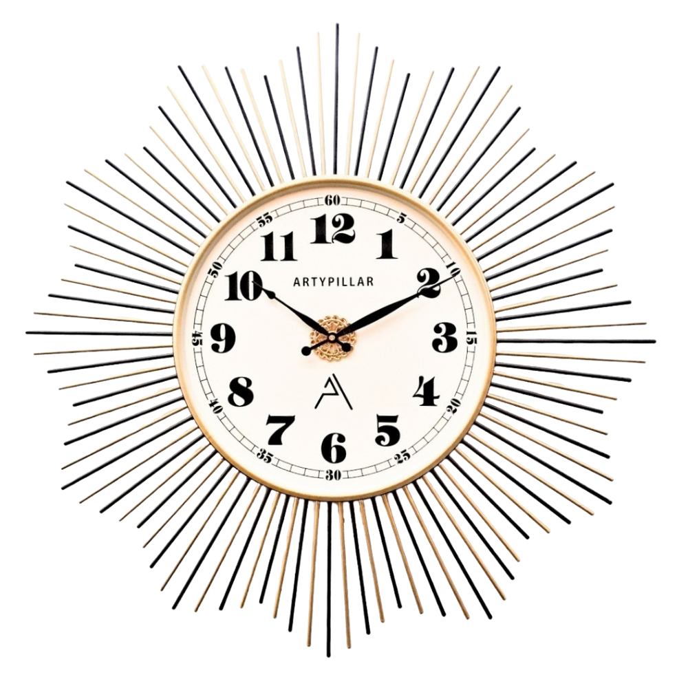 Artypillar Round Mid-Century Wall Clock - 24-Inch
