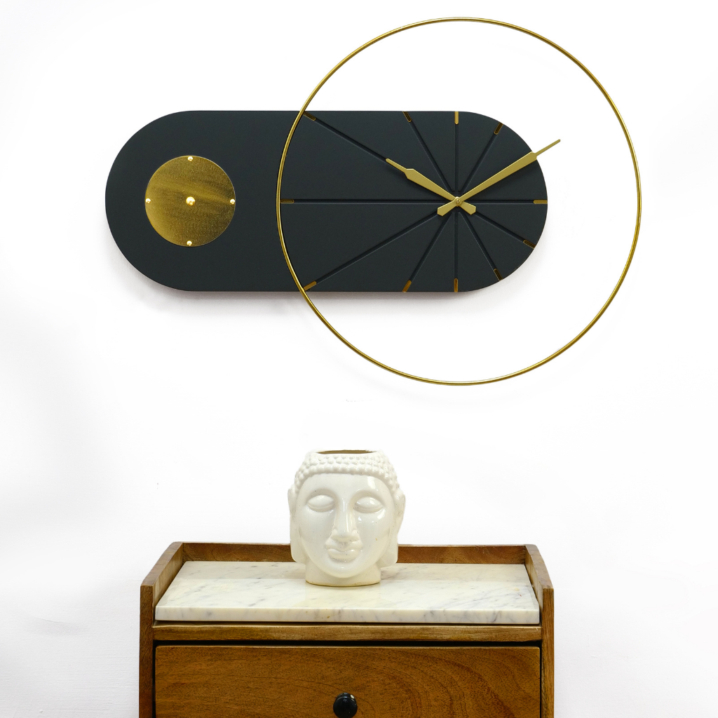 Artypillar Modern Minimalist Metal Designer Wall Clock - 27 Inch