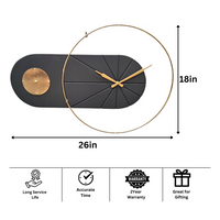 Artypillar Modern Minimalist Metal Designer Wall Clock - 27 Inch