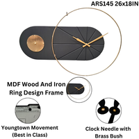 Artypillar Modern Minimalist Metal Designer Wall Clock - 27 Inch