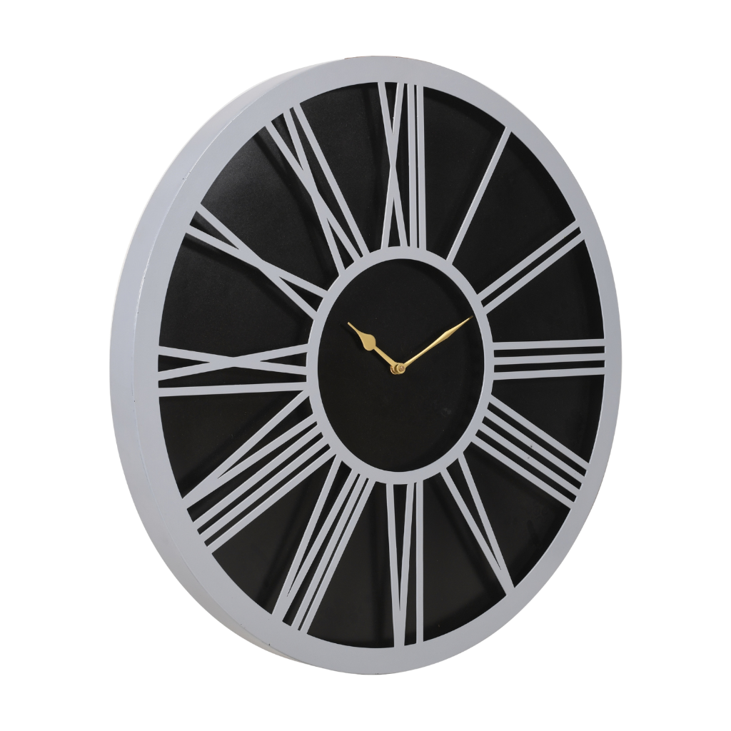 Artypillar Round Classic Iron Wall Clock - 24-Inch