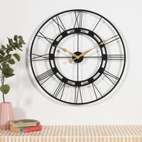 Artypillar Large Modern Round Classic Iron Wall Clock - 30-Inch