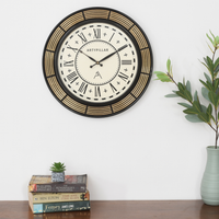 Artypillar 16-Inch Round Metal Emboss Wall Clock