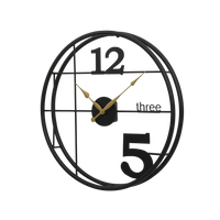 Artypillar Modern Grid Round Minimal Iron Wall Clock - 18-Inch