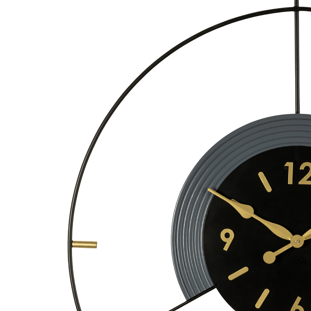 Artypillar Modern Geometric Round Minimalist Wall Clock - 30-Inch