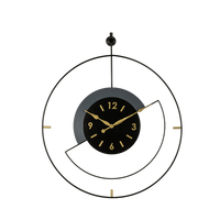Artypillar Modern Geometric Round Minimalist Wall Clock - 30-Inch