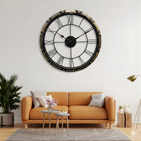 Artypillar Metal Emboss Round Wall Clock – 24 Inch