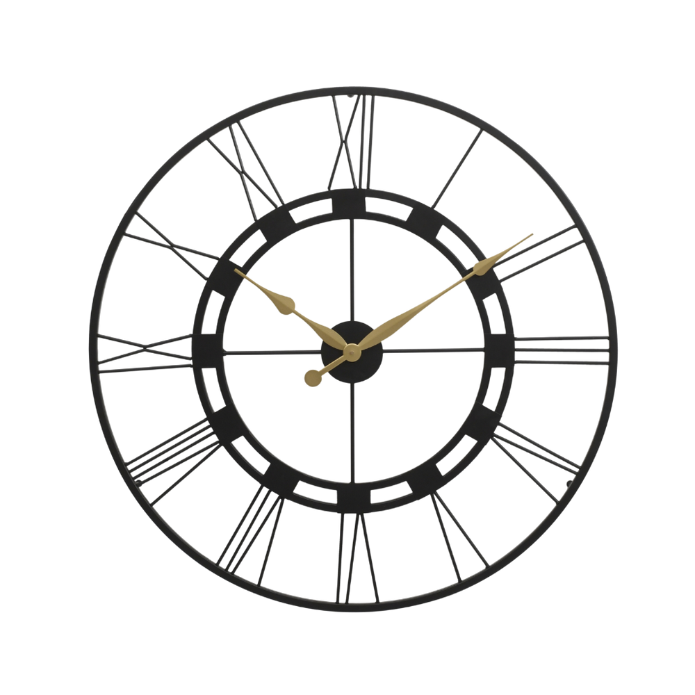 Artypillar Large Modern Round Classic Iron Wall Clock - 30-Inch