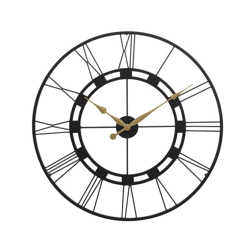 Artypillar Large Modern Round Classic Iron Wall Clock - 30-Inch
