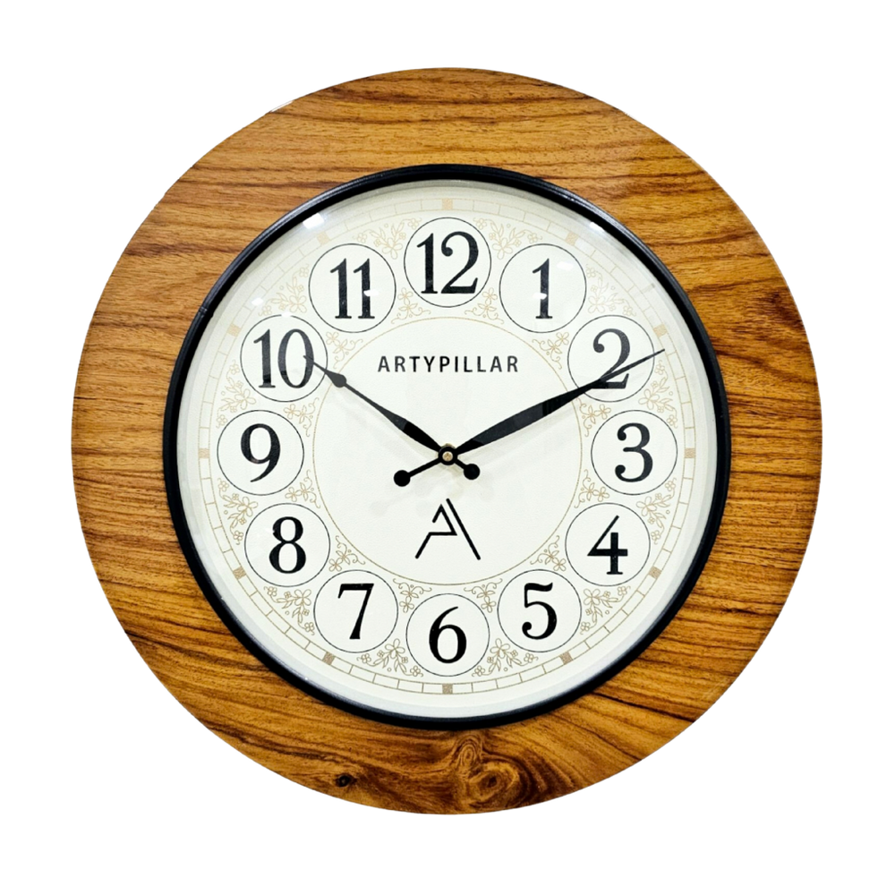 Artypillar 16-Inch Classic Wooden Wall Clock
