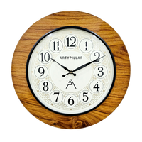 Artypillar 16-Inch Classic Wooden Wall Clock