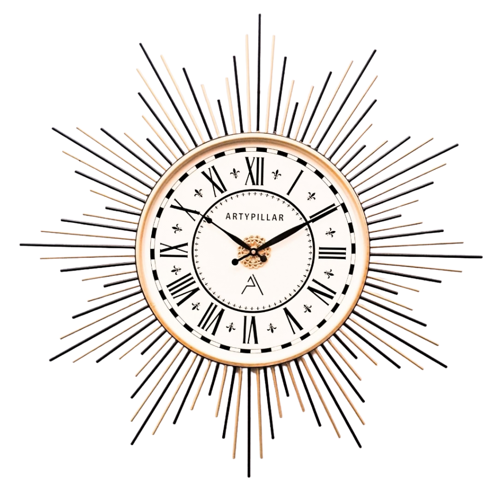 Artypillar Round Mid-Century Wall Clock - 24-Inch