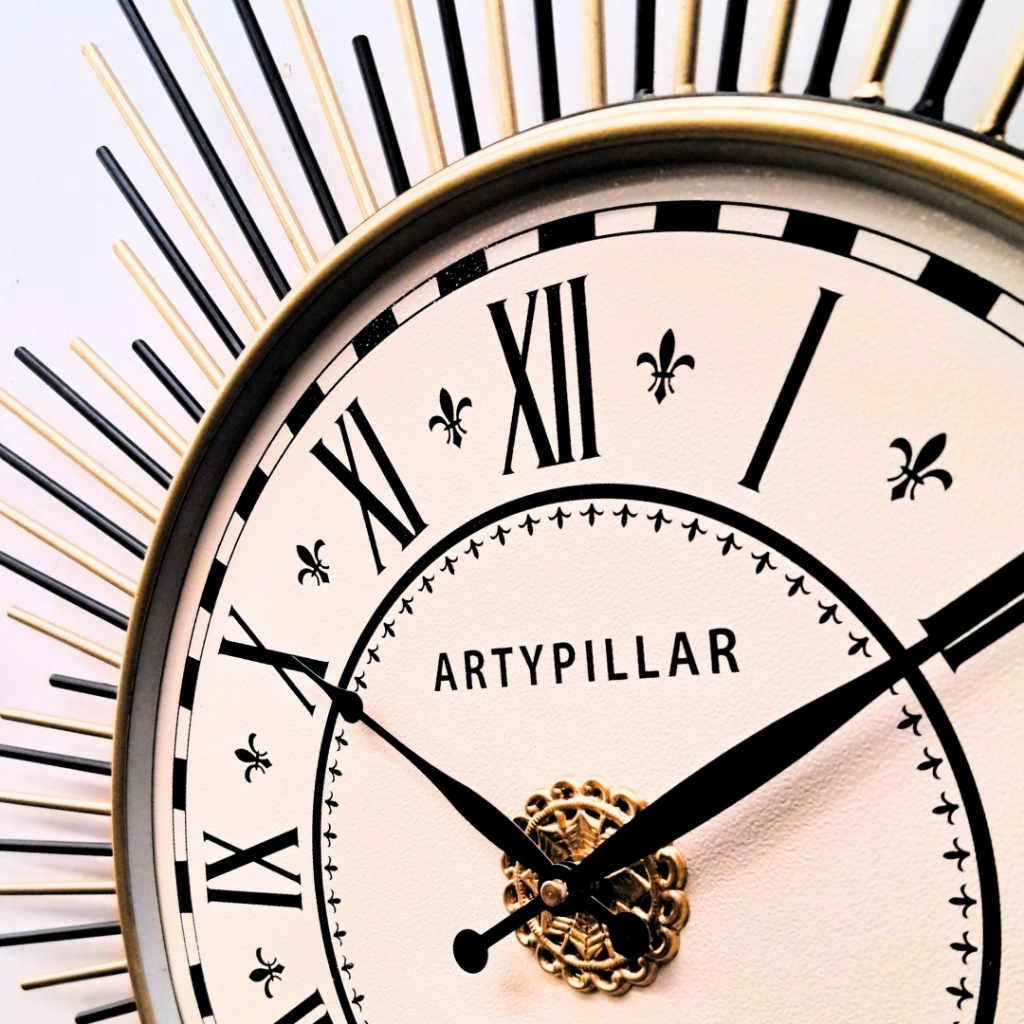 Artypillar Round Mid-Century Wall Clock - 24-Inch