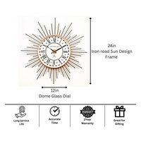 Artypillar Round Mid-Century Wall Clock - 24-Inch