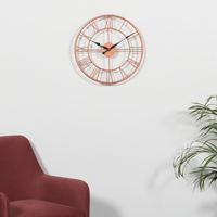 Artypillar 16-Inch Classic Iron Roman Numeral Wall Clock