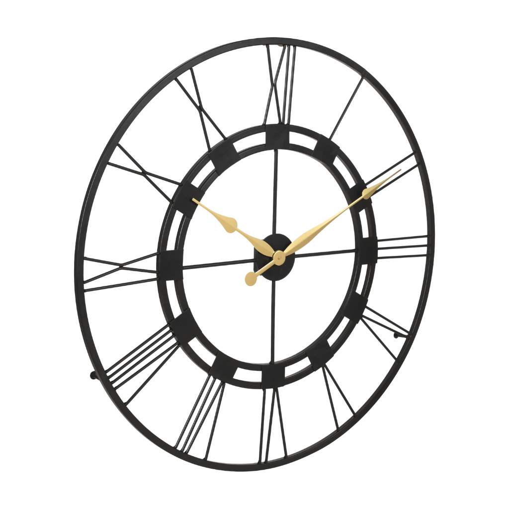 Artypillar Large Modern Round Classic Iron Wall Clock - 30-Inch