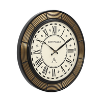 Artypillar 16-Inch Round Metal Emboss Wall Clock