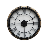 Artypillar Metal Emboss Round Wall Clock – 24 Inch