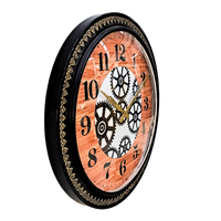 Artypillar Vintage Carved Wooden Gear Designer Wall Clock - 16 Inch