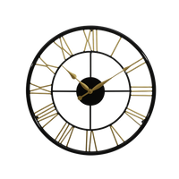 Artypillar 16-Inch Classic Iron Roman Numeral Wall Clock