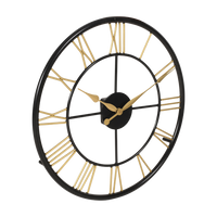 Artypillar 16-Inch Classic Iron Roman Numeral Wall Clock