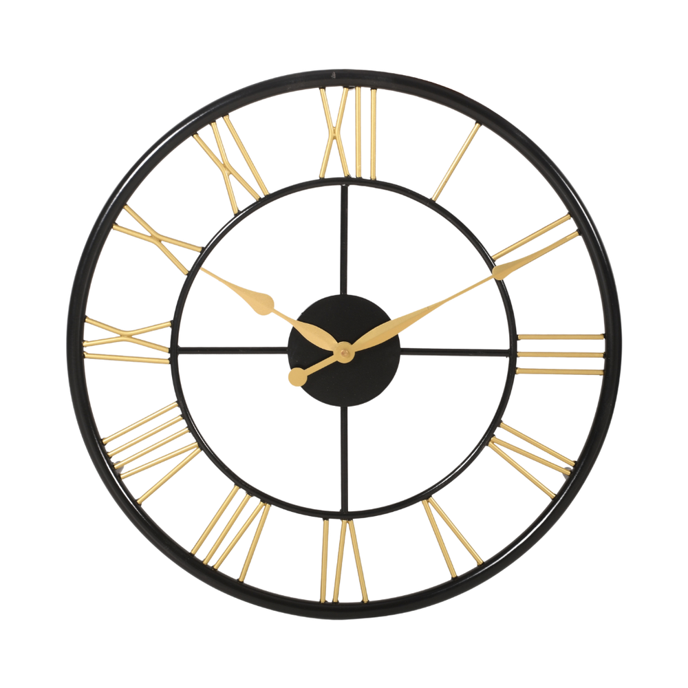 Artypillar 16-Inch Classic Iron Roman Numeral Wall Clock