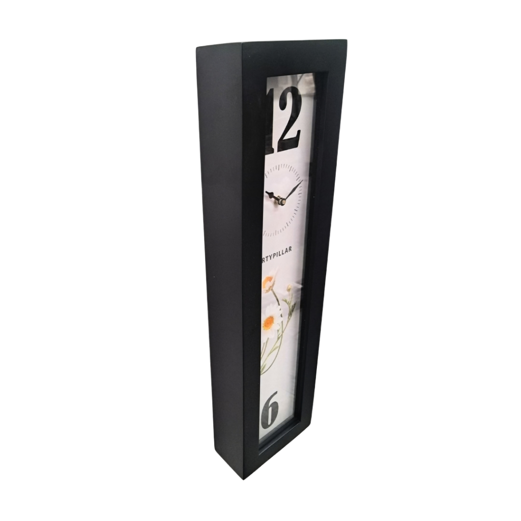Artypillar Vertical Modern Floral Designer Wall Clock – 24 Inch