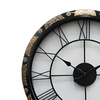 Artypillar Metal Emboss Round Wall Clock – 24 Inch