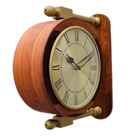Artypillar 10-Inch Wooden Double-Sided Station Wall Clock