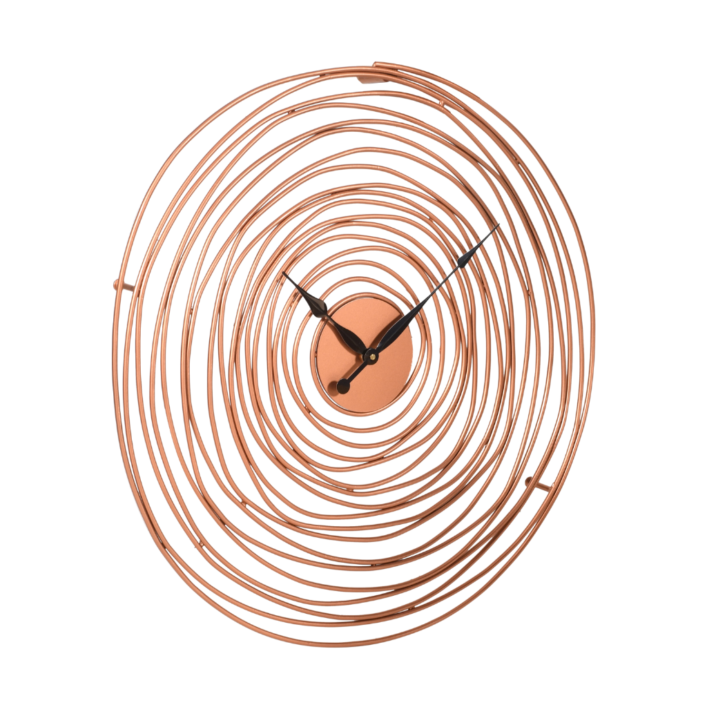 Artypillar 24-Inch Minimalist Spiral Metal Wall Clock