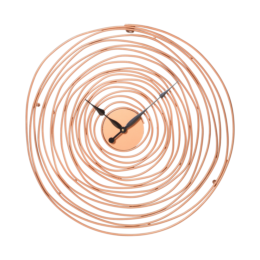 Artypillar 24-Inch Minimalist Spiral Metal Wall Clock