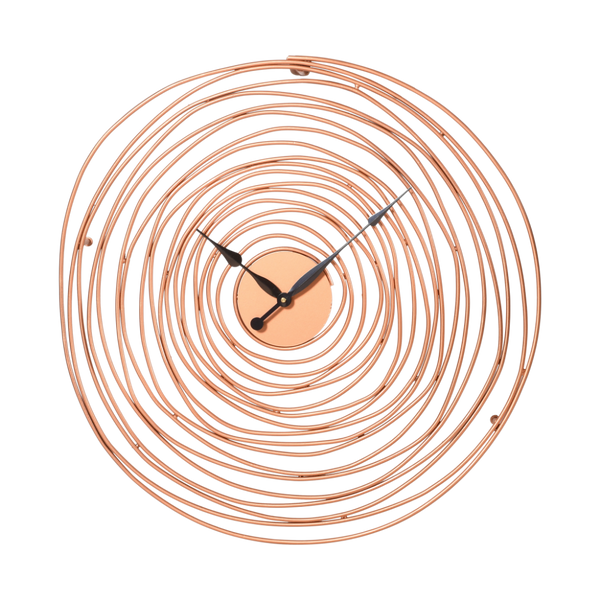 Artypillar 24-Inch Minimalist Spiral Metal Wall Clock