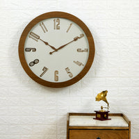Artypillar Teak Wood Frame Vintage Clock