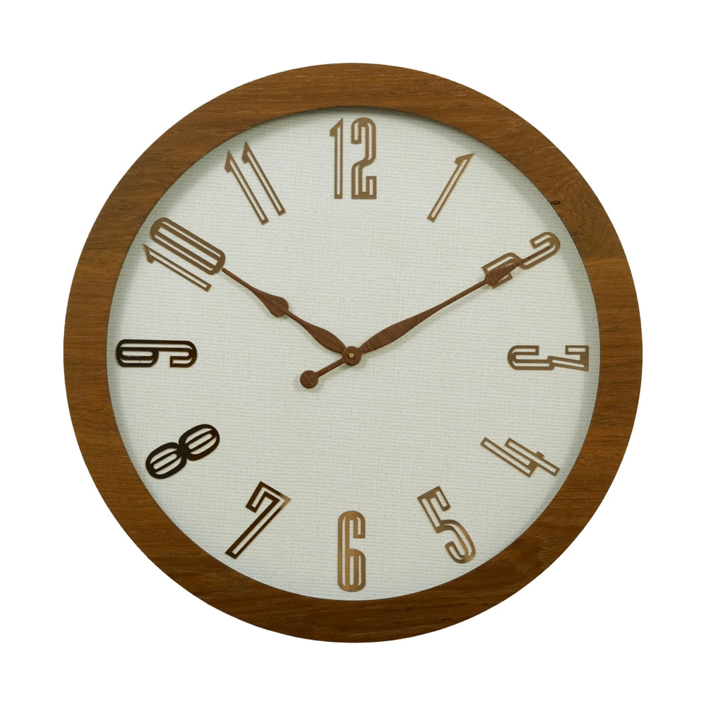 Artypillar Teak Wood Frame Vintage Clock
